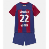 Barcelona Ilkay Gundogan #22 Hemmadräkt Barn 2023-24 Kortärmad (+ Korta byxor)